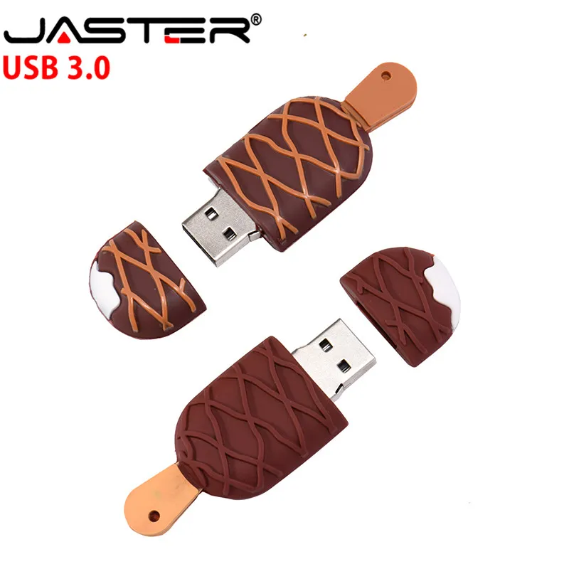 JASTER USB 3,0 мультфильм Мороженое usb флеш-накопитель usb диск ручка-накопитель диск памяти милый силиконовый 4 ГБ 8 ГБ 16 ГБ 32 ГБ 64 ГБ U накопитель