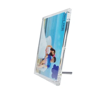 

(2 units/pack ) Free Standing Screw Lucite Perspex Photo Picture Frame Holders Wedding Photo Frames PF055