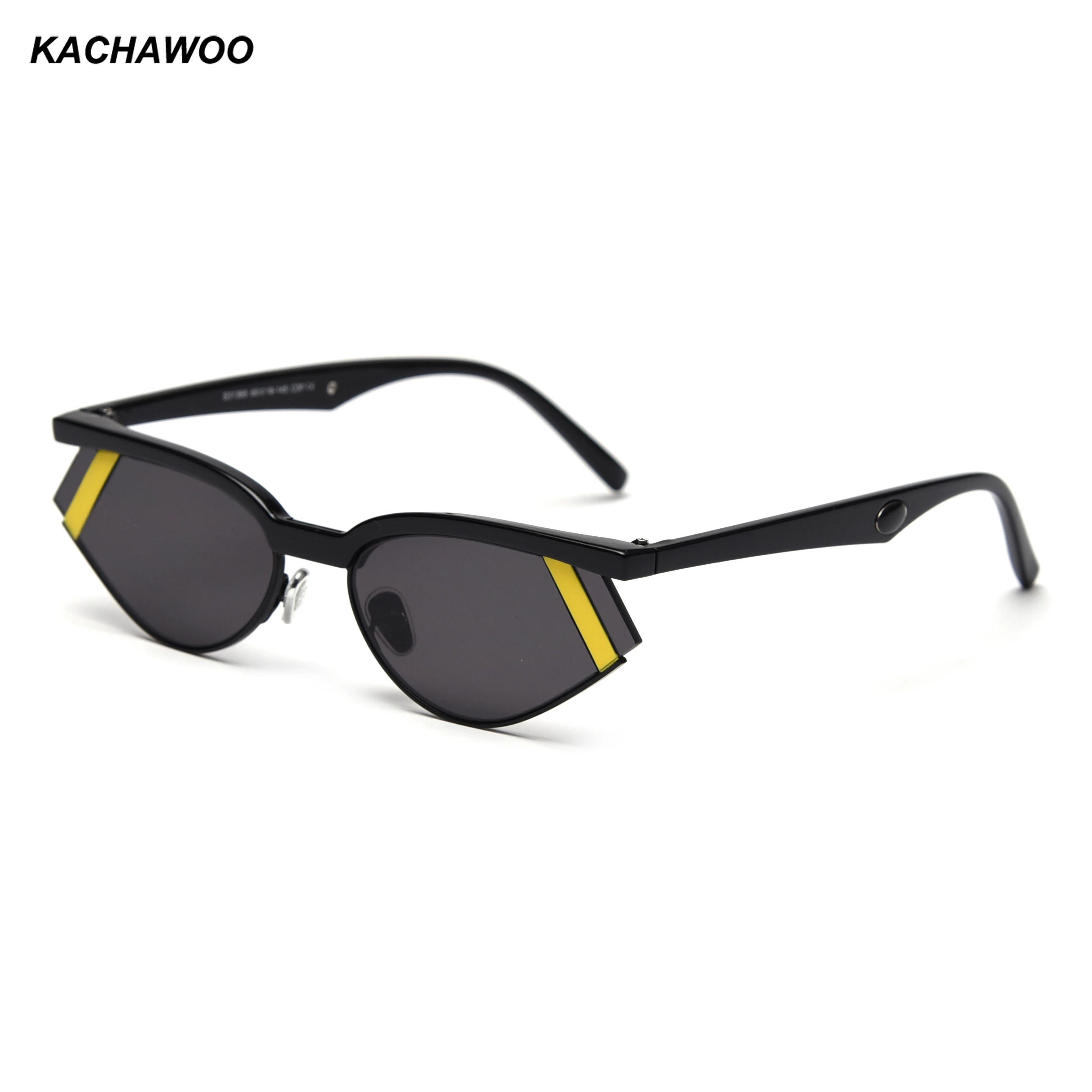 

Kachawoo retro cat eye sunglasses for women black red vintage sun glasses retro men half rim unisex eyewear dropshipping