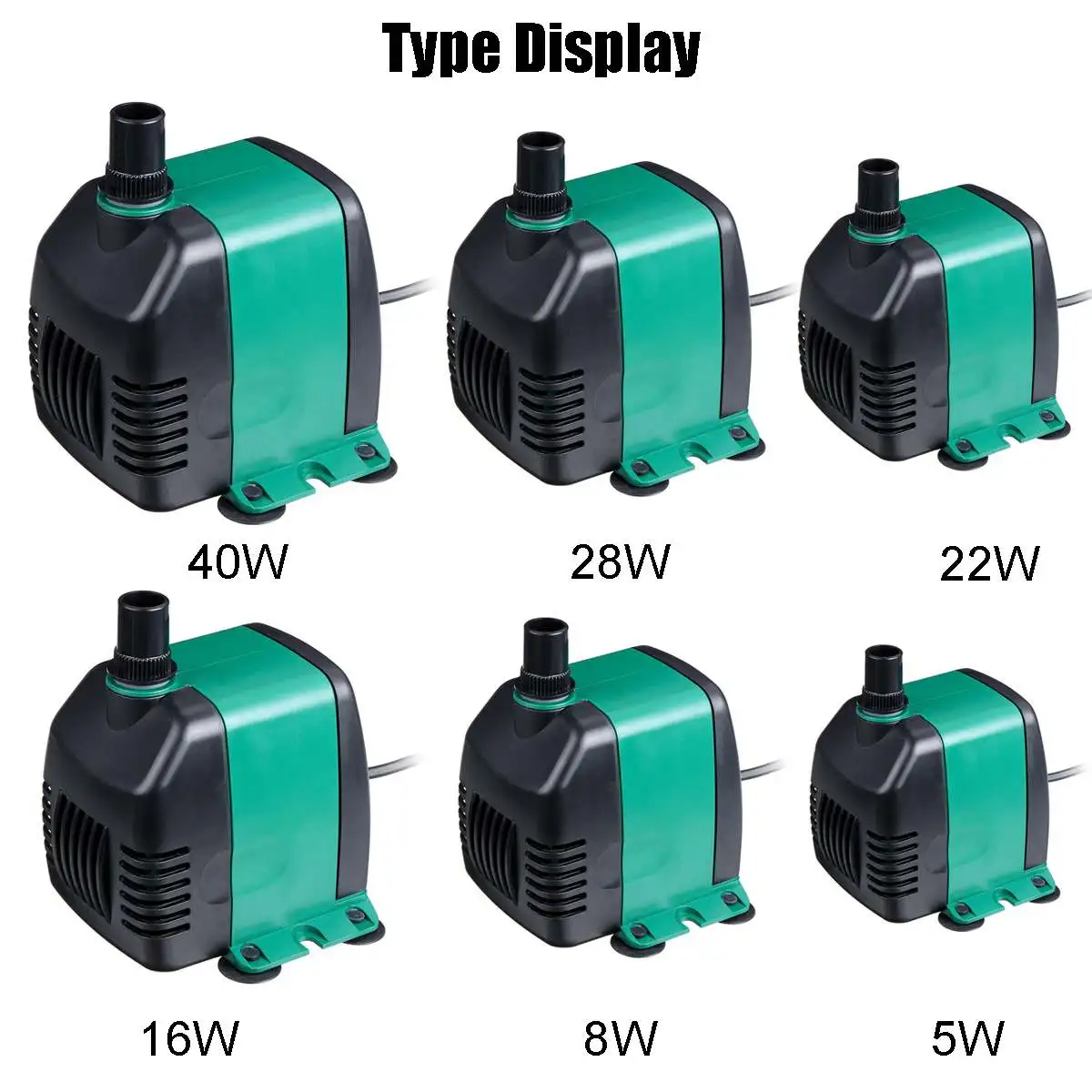 5/8/16/22/28/40W 220V Водяной насос для погружной аквариумный насосы чистой воды аквариума пруд Фонтан Гидропоники водяных насосов