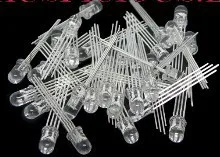 

50PCS 5mm RGB Ultra Bright led 3.1-3.3V 18000-20000MCD