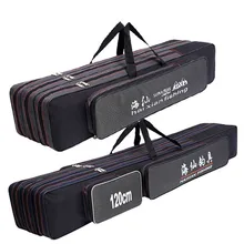 Черный 2/3 Слои 70 см/80 см/90 см/120 см Рыболовная Сумка рыболовные снасти сумка многофункциональный фонарик для использования вне дома, Удочка линии катушка приманка сумка