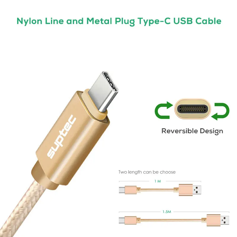 SUPTEC 2A usb type-C кабель для samsung S9 S8 Note 9 Быстрая зарядка type-C кабель зарядного устройства для huawei P20 Xiaomi Mi 8 Oneplus 5 6 6t