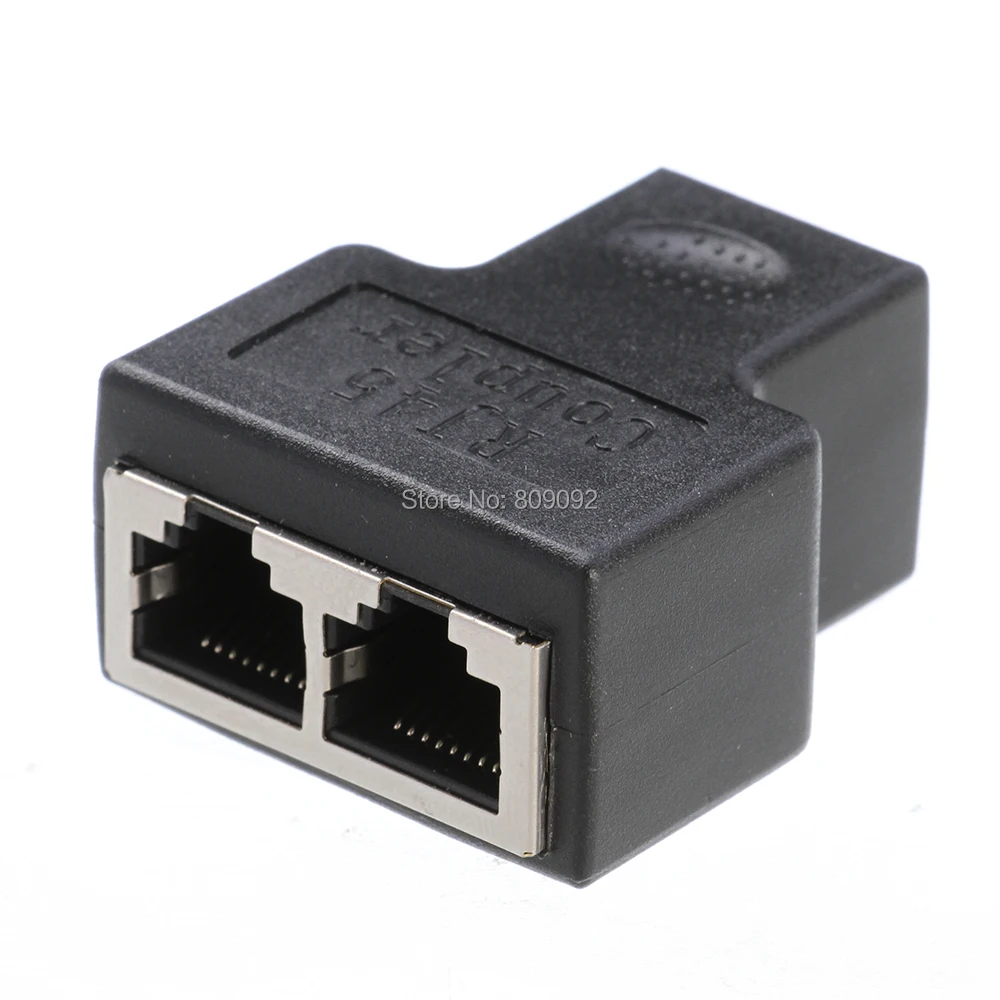 Высококачественный Разветвитель RJ45 1 2 двойной гнездовой порт CAT5/CAT 6 LAN Ethernet Sockt