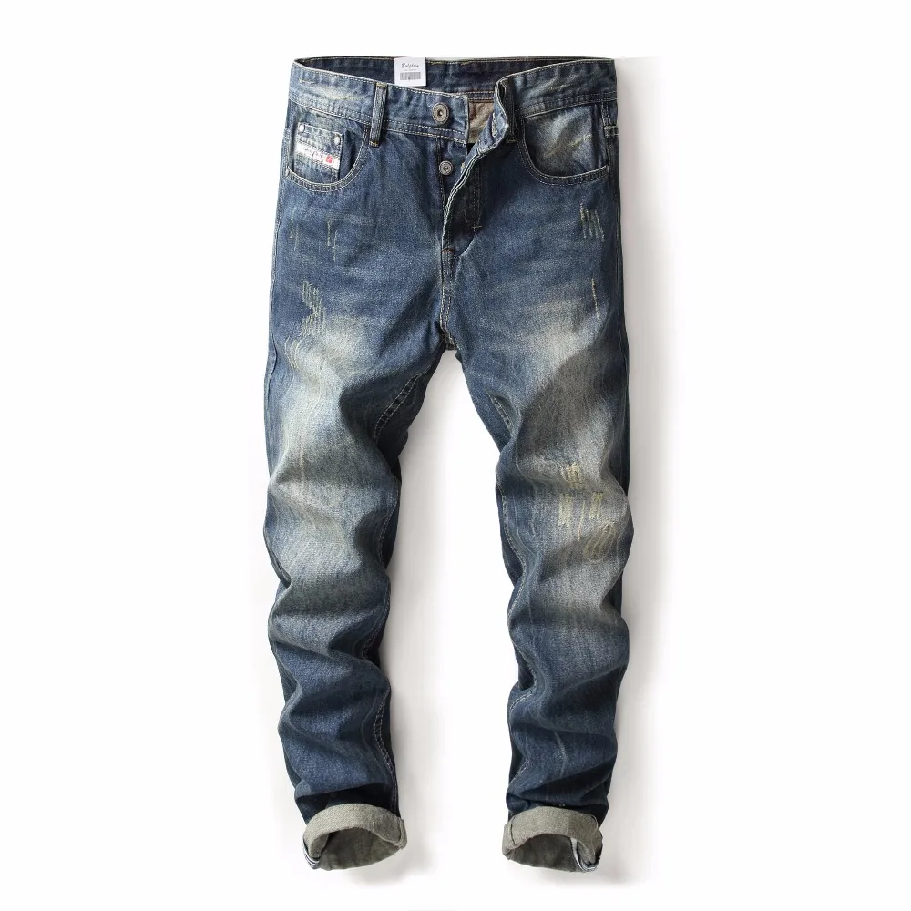 2017 New Original High Quality Brand Men Jeans Straight Fit Distressed
