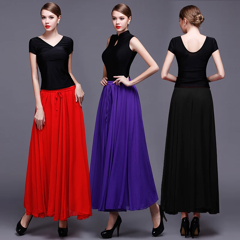 Modern dance half length full dress adult font b women s b font chiffon font b