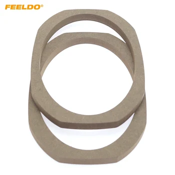 

FEELDO 2pcs 6x9 Universal Car/Bus/Boat Stereo Speaker Spacer Wooden Rings Bracket Holder Adapter Speaker Pads #HQ6080