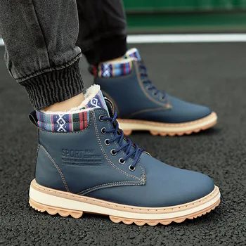 

New Men's Shoes Winter Fashion High To Help Climbing Leather Casual Shoes Waterproof Shoes Outdoor Hiking Brand Men's Shoes 9903