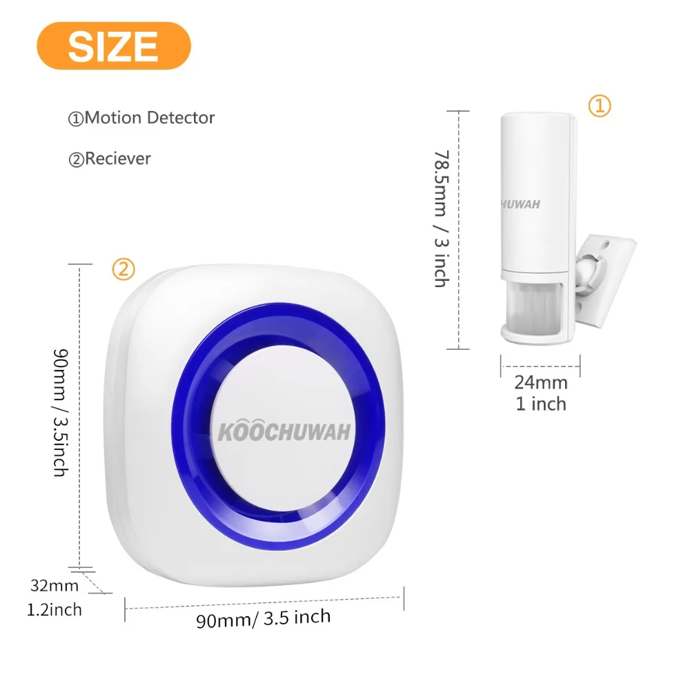 KOOCHUWAH умный датчик движения PIR беспроводной инфракрасный сигнал тревоги система домашней безопасности охранная сигнализация голосовой Звук PIR датчик