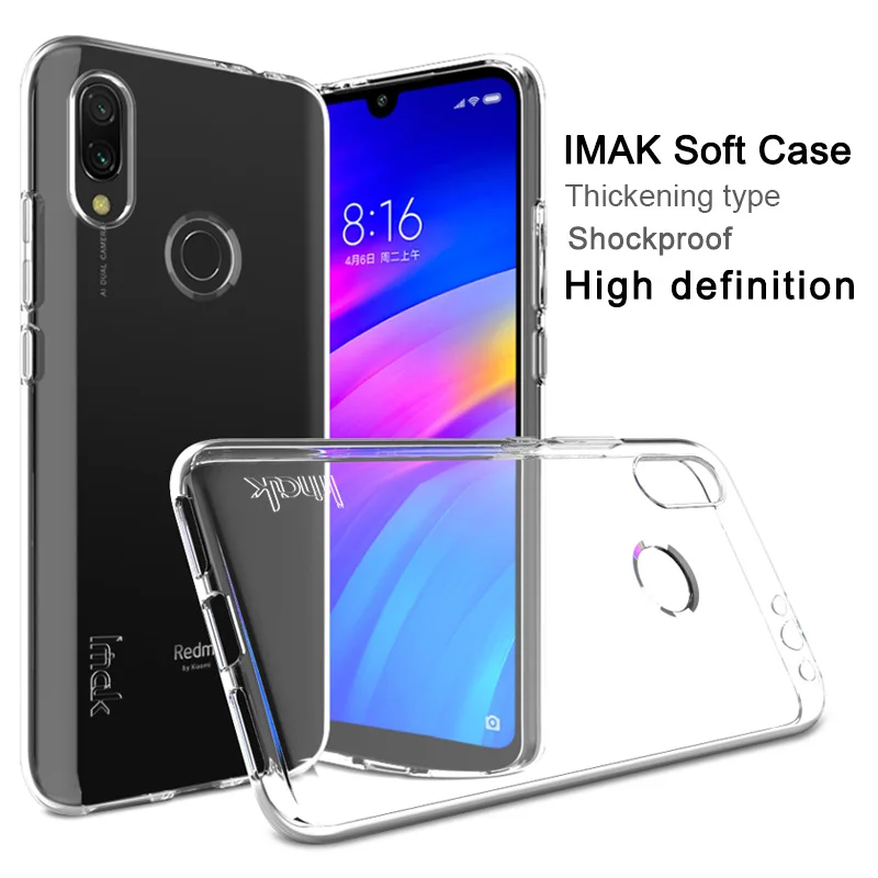 

iMak Soft TPU Gel Case for Xiaomi Redmi 7 Shockproof Cover Clear Silicone For Xiaomi Redmi7 GO Clear Transparent Cases