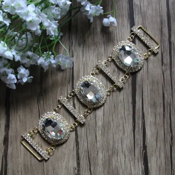 

Free Shipping 40pcs/lot 6.7'' Rhinestone Connector Shoe Buckle Apparel Buckle Bikini Connector Headband Connector LSRC025-2