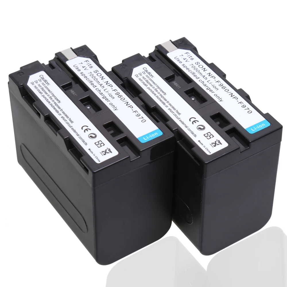 2 шт./лот 7 4 в 7000 мАч NP-F970 NP F970 NP-F960 NP-F950 6600 аккумуляторная батарея для Sony CCD-RV100 CCD-TRV58 z1