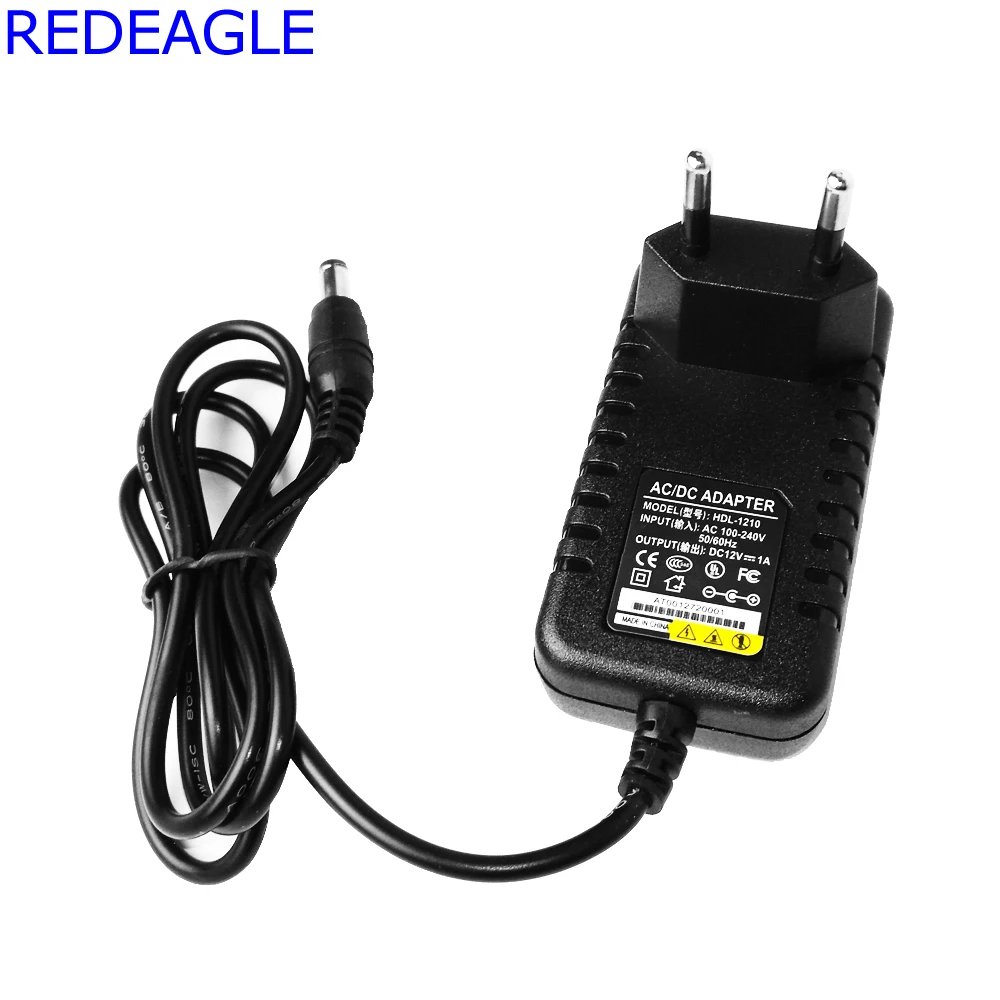 REDEAGLE 12V 1A CCTV Системы Мощность адаптер переменного тока 100 до 240V 50/60Hz Вход переменного тока в постоянный 12В 1000mA Выход США или штепсельная вилка европейского стандарта