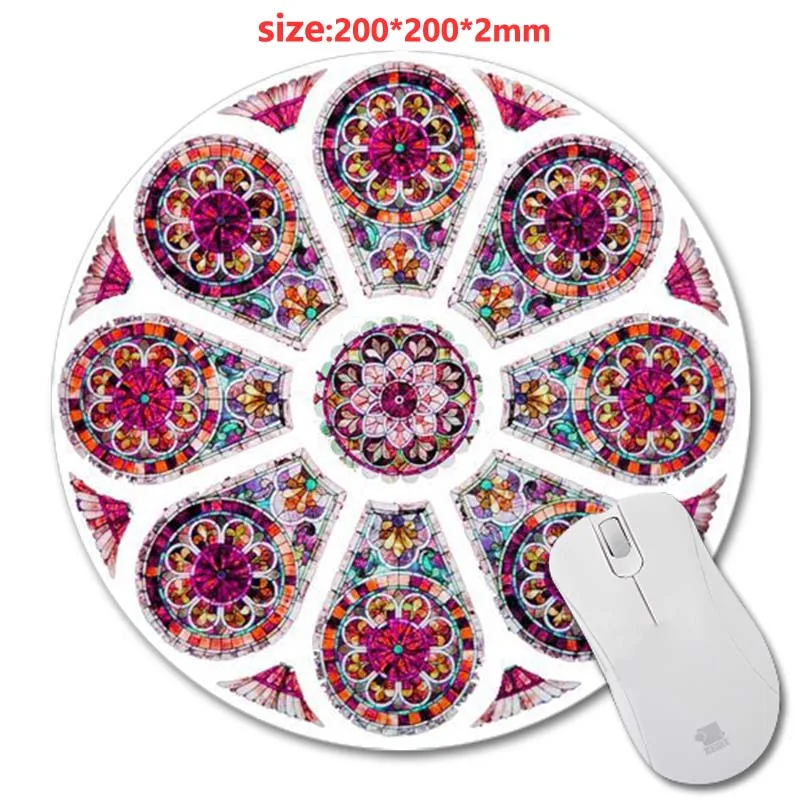 congsipad Customized Rectangle Non-Slip Rubber Printing 200*200*2mm Carpet style Gaming Rubber Durable Notebook Round mouse pad