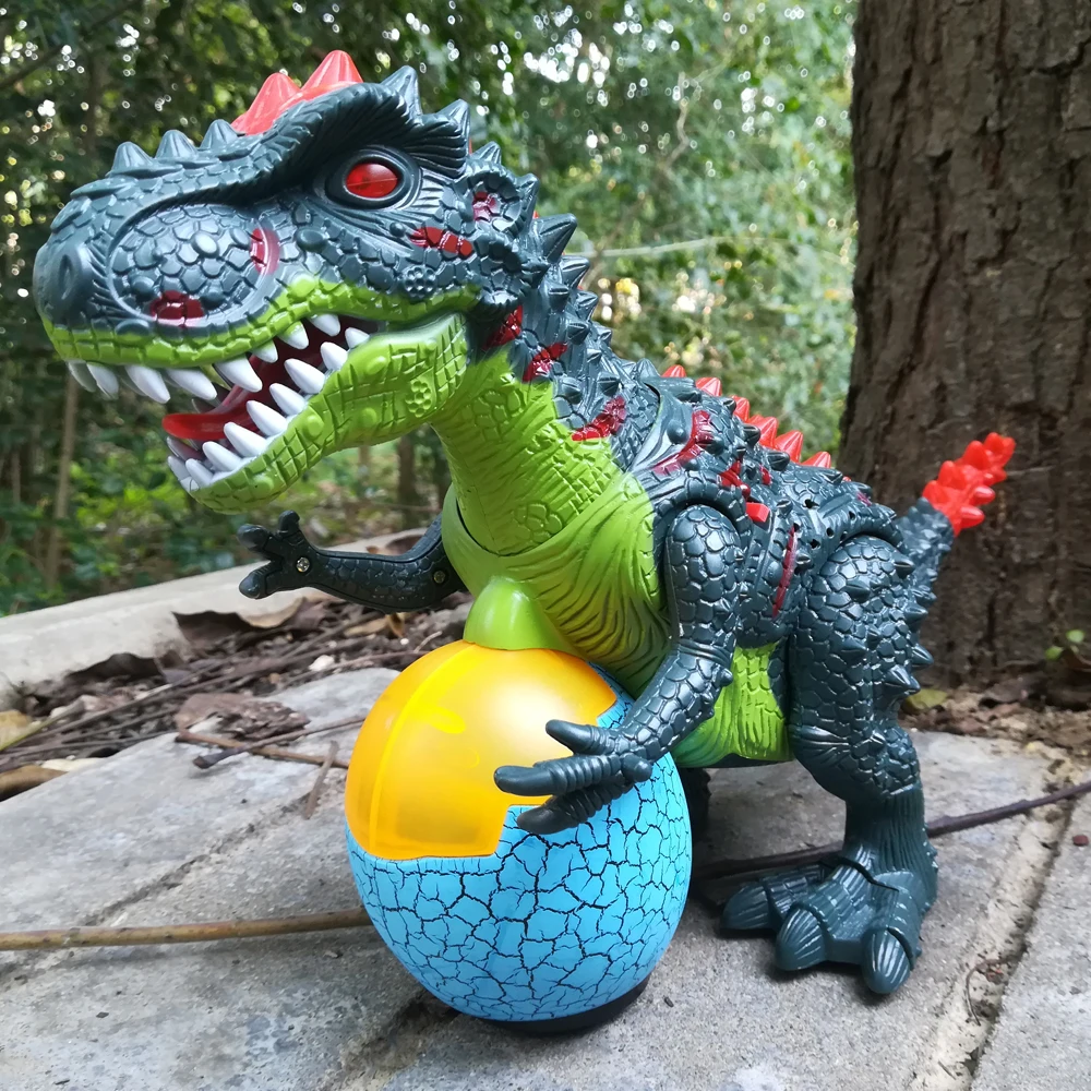 Новый Электрический ходячий динозавр игрушки Дети ходить звуки Животные Модель Музыкальные игрушки свет яйцо динозавра для детей Recognization