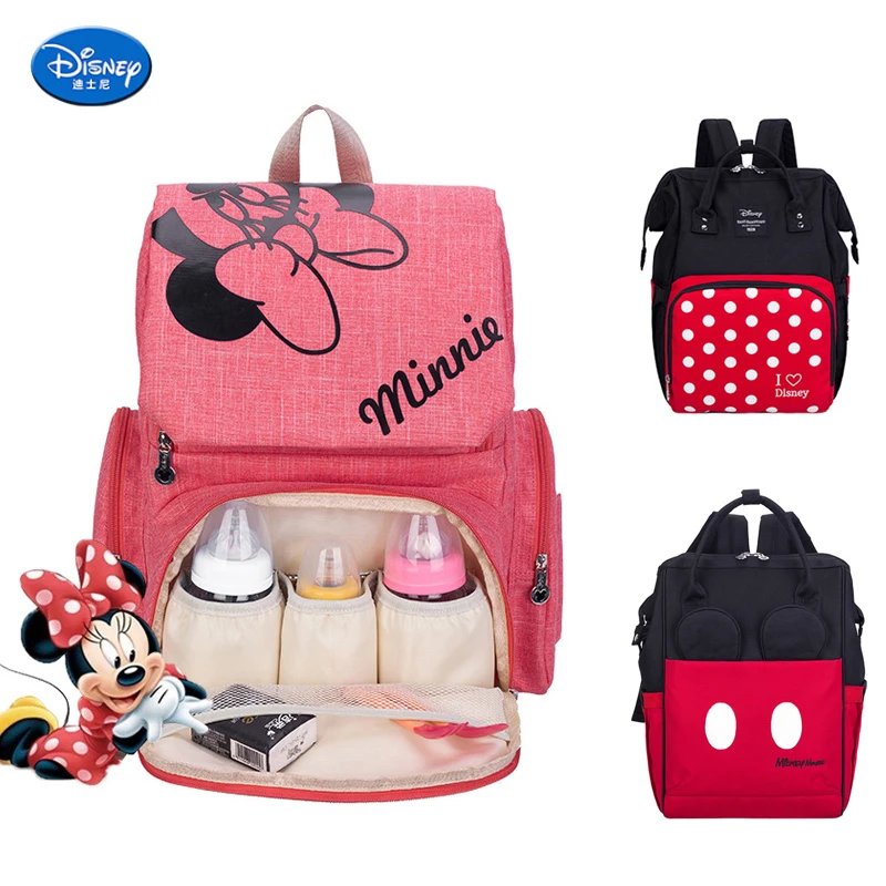 

Disney Fashion Mummy Maternity Nappy Bag Large Capacity Baby Bag Travel Backpack Nursing Bag for Baby Care Nappy Hand Bag