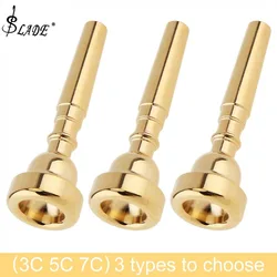 3C 5C 7C Professional Trumpet Mouthpiece Gold Plated Copper Alloy Trumpet Parts Musicial Instrument Accessories