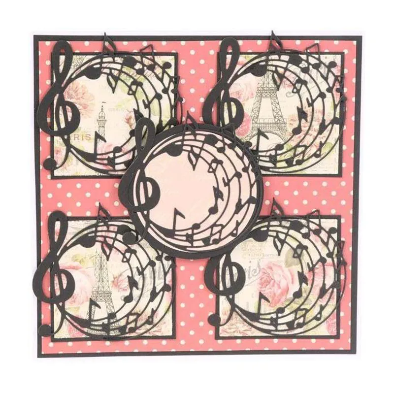 

Naifumodo Music Notes Clef Metal Cutting Dies DIY Scrapbooking Dies Embossing Paper Card Craft Cutting Template Decorate Cards