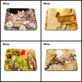 

Mairuige Animal Butterfly And Cat And Bird Desk Computer Mouse Pads Gaming Mouse Pad Rubber Gamer Soft Comfort Mouse Mat