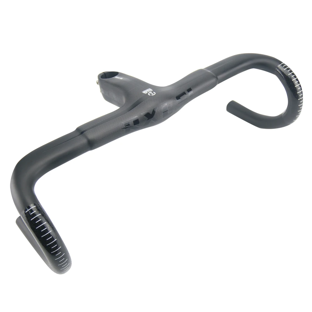 RXL SL Bicycle Handlebar Road Bike 3K Matte Integrated Handlebar With Stem 400420440mm BlackRed Carbon Road Bike Handlebars (4)