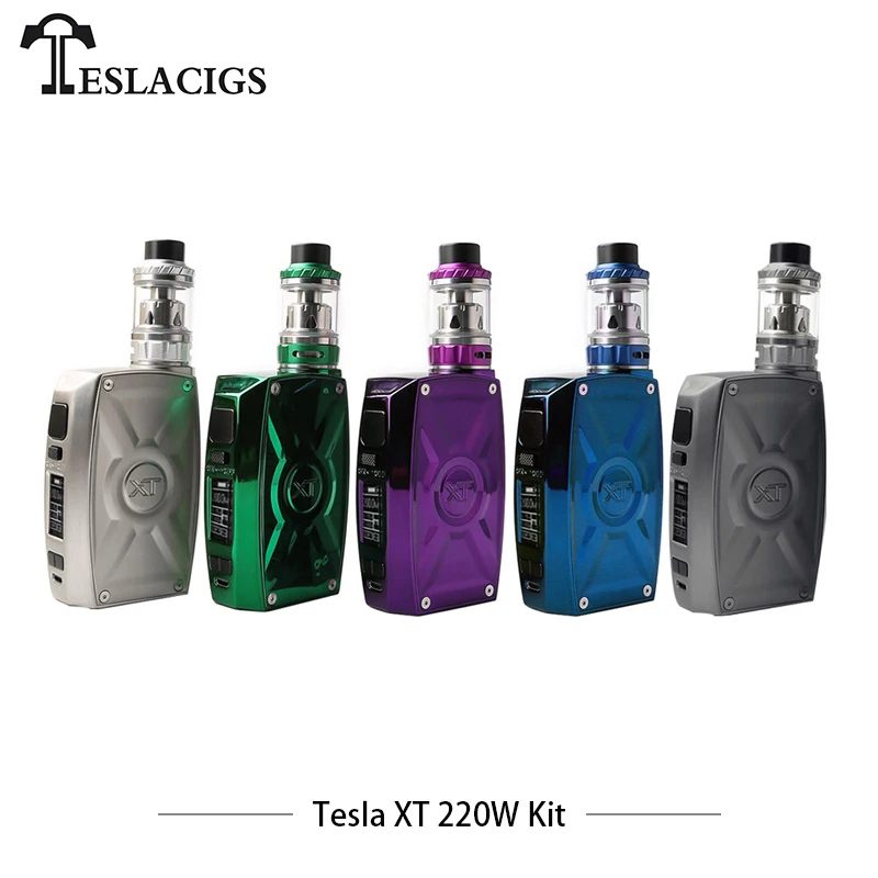 Оригинал Тесла XT 220 Вт тк кит с Tallica мини-танк распылителя Teslacigs 220 Вт XT поле MOD Vape электронный сигареты испаритель