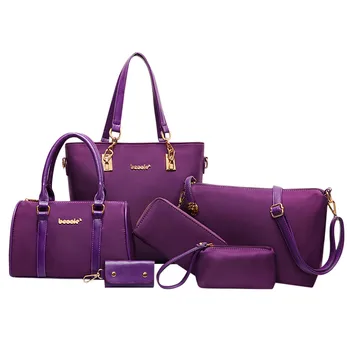 

Crossbody Bags For Women 2019 Simple Wild Shoulder Bags For Women Fashion Outdoor Six-Piece Set Zip Nylon Solid Travel Bag K722