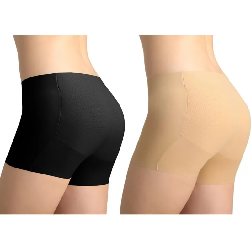 

2019 Women Knickers Fake Butt Pad Hip Comfort Underwear Panties Abundant Buttocks Thickening Waist Briefs Ladies Safety Shorts