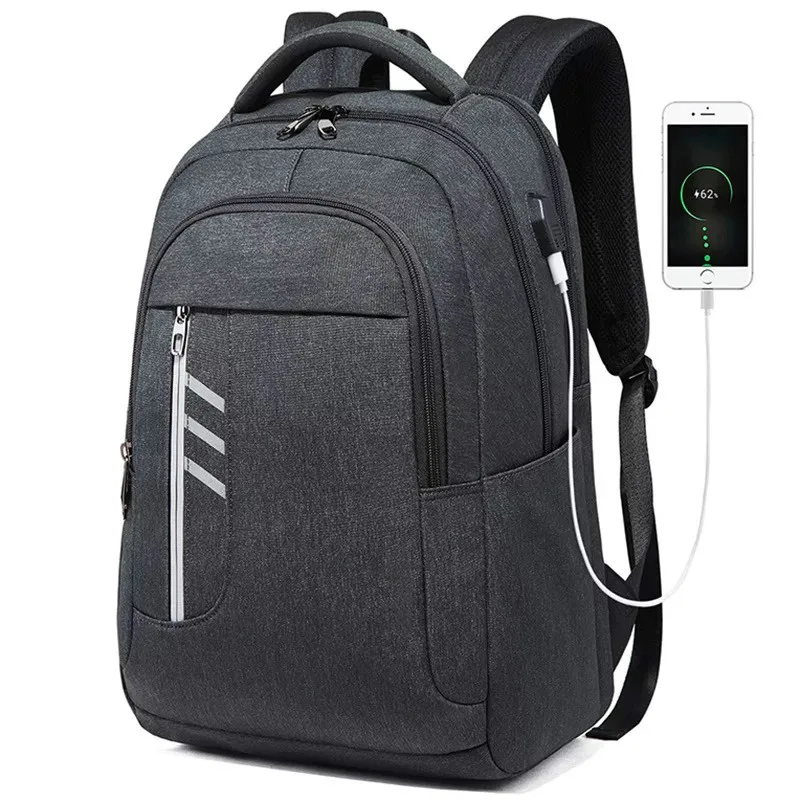 

Brand Men's Multifunctional Breathable Backpack USB Charging Waterproof Oxford Reflective Computer Bagpack Male Travel Pack Bag