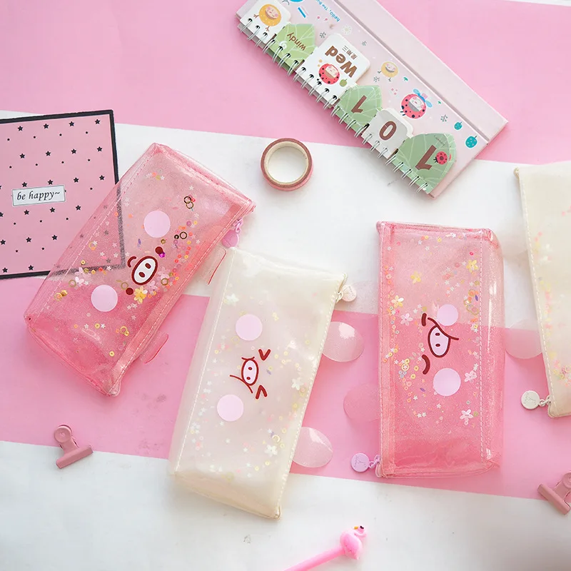 

1 Pcs Kawaii Pencil Case Stupid pig Estuches School Pencil Box Pencilcase Pencil Bag School Supplies Stationery