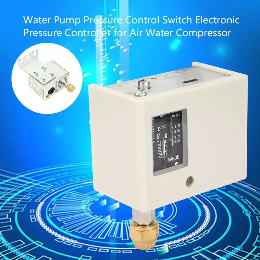 

Water Pump Pressure Control Switch Electronic Pressure Controller for Air Water Compressor Water Pump Pressure Controller