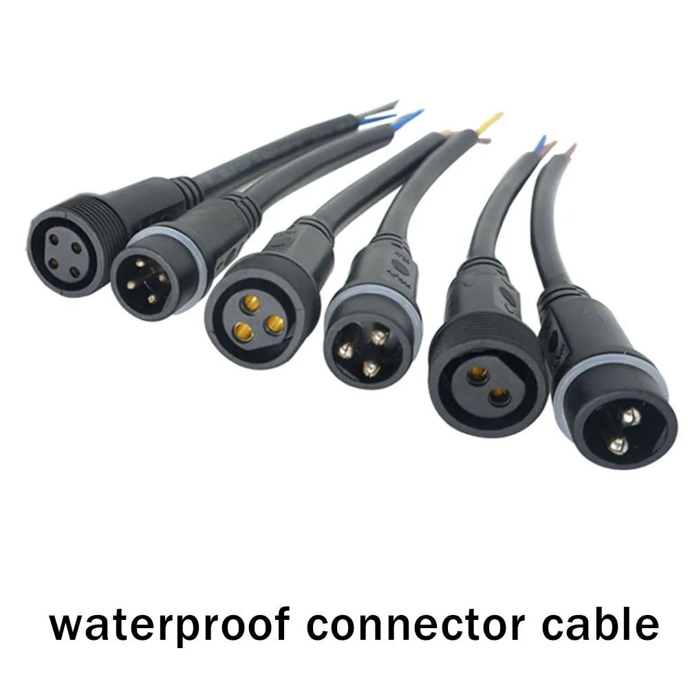 Led Connecting Wire Waterproof Connector Cable 2pin 3pin 4pin With Male