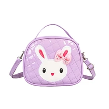 Сумка для девочек из лакированной кожи с милым кроликом и блестками; Повседневная сумка-мессенджер на плечо; сумка через плечо для девочек