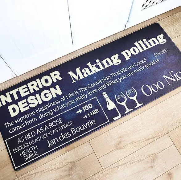 

PU Leather Kitchen Bathroom Rug Anti-Fatigue Floor Kitchen Mat for Home Entrance/Hallway Doormat Anti-Slip Kitchen Carpet/Rug