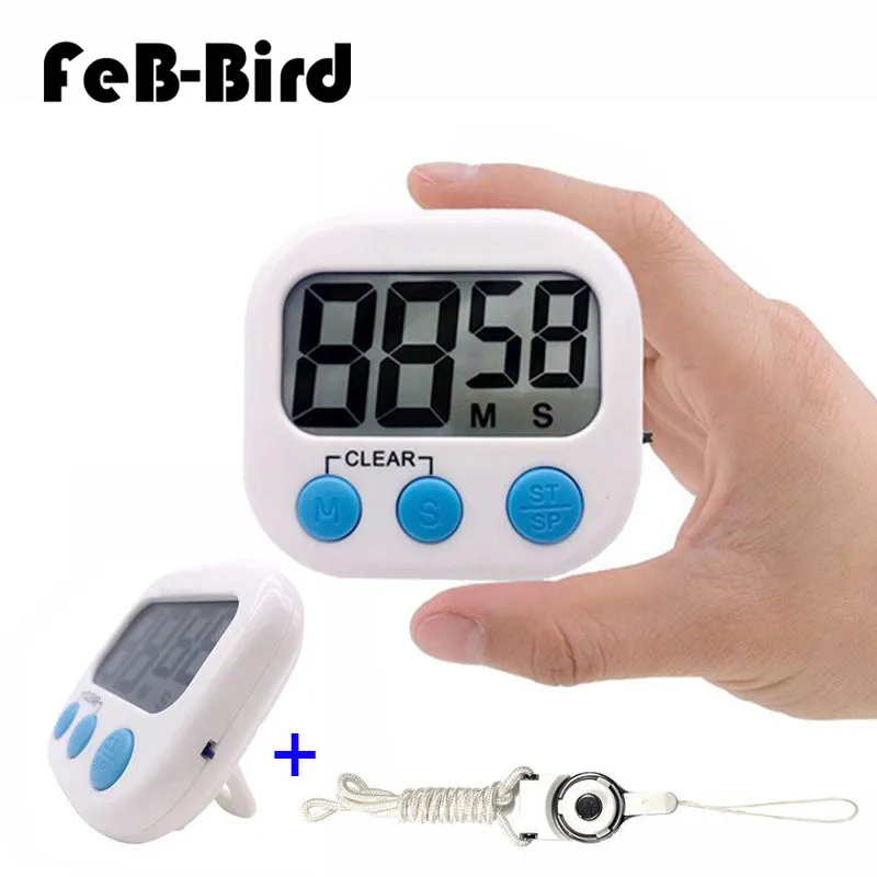 

Digital Timer for Kitchen, Cooking Timers Clock with Alarm Magnetic Back Stand, Minute Second Countdown, Large LCD Display