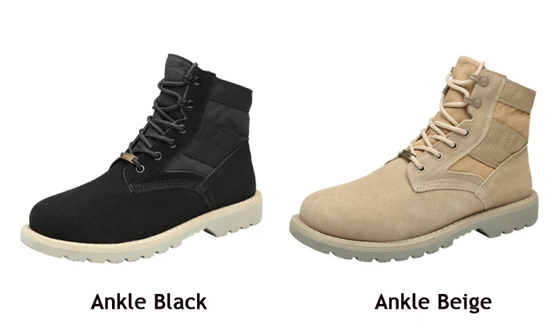 Women's Boots' Lace-Up Desert Boot Leather Winter Snow Boots Women Genuine Leather Ankle Boots For Women Flats Plus Size 10 11 9 (2)