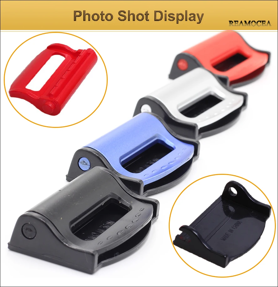 Reamocea 1Pair Universal Car Seat Belts Clips Safety Adjustable Auto Stopper Buckle Clip For Automobiles Car Accessories (8)