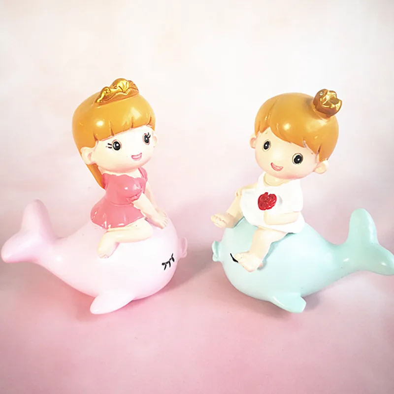 dolphin Cake topper boy girl Baby shower happy birthday cake decoration wedding party anniversary valentine's day bakingtopper