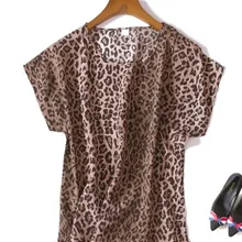 Легкие, удобные, крутые топы с короткими рукавами; Новинка года; футболка из шелка тутового, крепового, леопардового, большого размера
