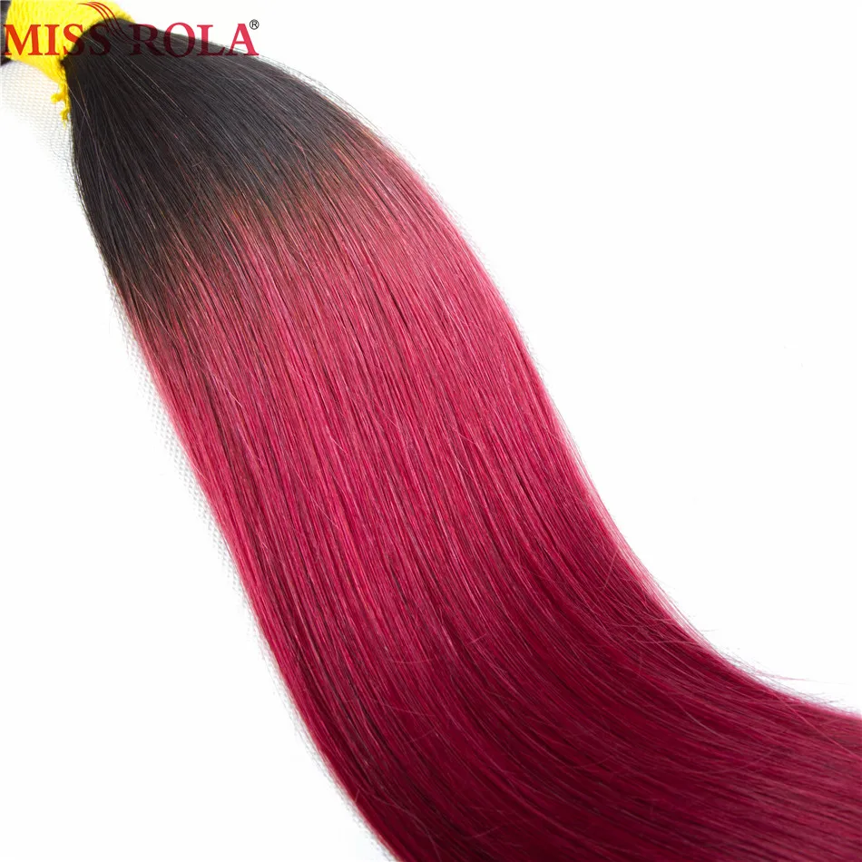 Miss Rola Hair Pre-colored Ombre 3 Bundles T1B/Red Color Human Brazilian Hair Weaving Non-remy Hair Extensions Straight Haare Miss Rola Hair Pre-colored Ombre 3 Bundles T1B/Red Color Human Brazilian Hair Weaving Non-remy Hair Extensions Straight Haare