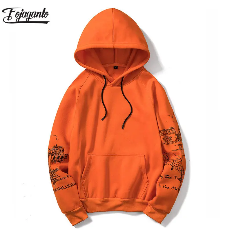 FOJAGANTO Men Hoodies Autumn Male Fashion Brand Street Style Hoodies Men's Sweatshirts Long sleeve