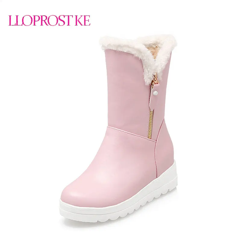 

LLOPROST KE Women Ankle Boots Hot Sale Shoes Women Boots Cute Women Snow Boots Round Toe Flat with Winter Ankle Boots LYZ006