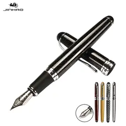 Jinhao X750 классический Стиль серебристый зажим металла авторучка 0,5 мм СИБ Сталь чернила ручки для подарка офиса школьных принадлежностей