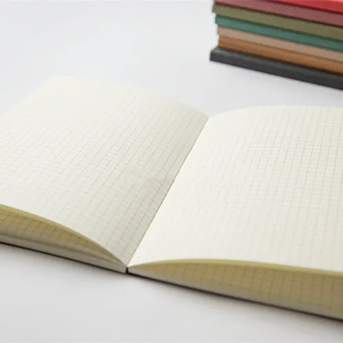 BLINGIRD simple color paper cover 5mm mesh notebook UI font design coordinates book bare diary stationery cahier note