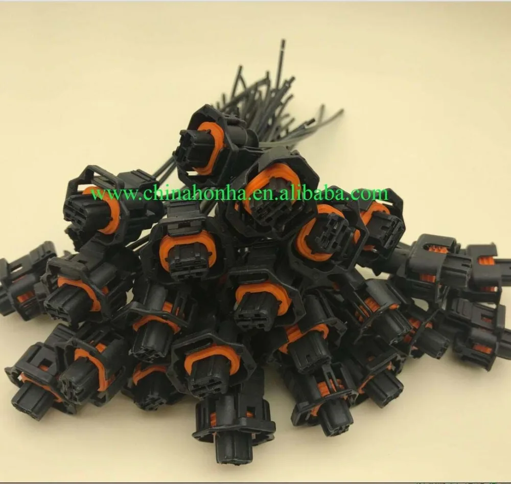 

2/5/10/20/50/100 pcs 2 Pin/Way Female Diesel Common Rail Injector Plug Socket Electric Connector wire harness For BOSCH