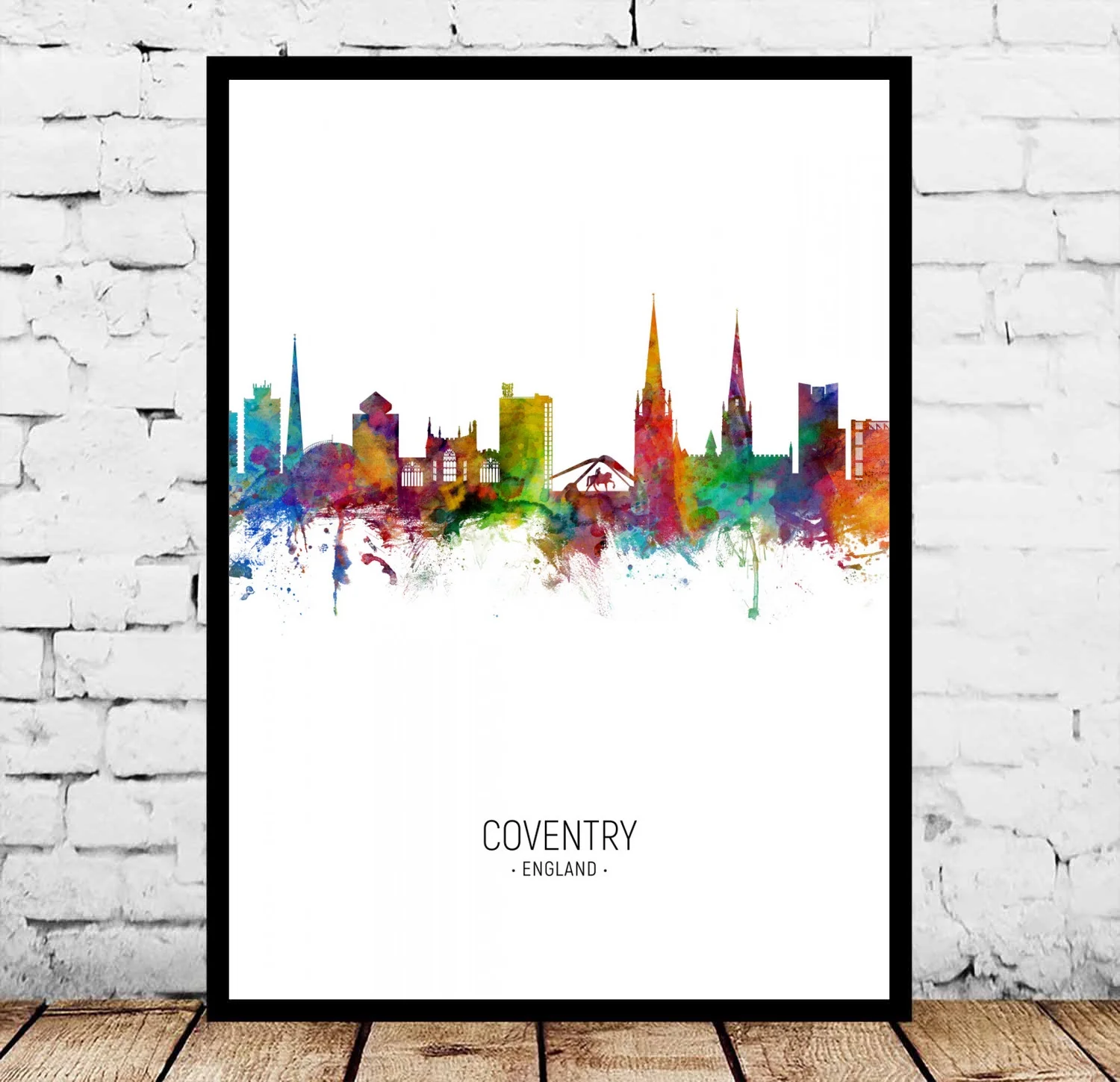 

Coventry Derby Durham Exeter Gloucester Leeds Leicester Liverpool London Manchester England City Watercolor Poster