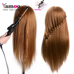 Тренировочная головка для салона 60% настоящие человеческие волосы парикмахерский Манекен Куклы прически professional styling head можно завивать