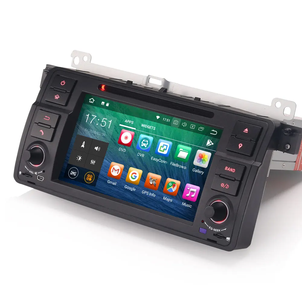 Excellent 7" Android 9.0 Pie OS Car DVD Multimedia Navigation GPS Radio for BMW 3 Series E46 1998-2006 (318/320/325) & BMW M3 1998-2006 5