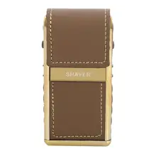 Kemei Мужская перезаряжаемая электрическая бритва для бороды поршневая бритва кожаная обмотанная бритва триммер для бороды набор для бритья волос