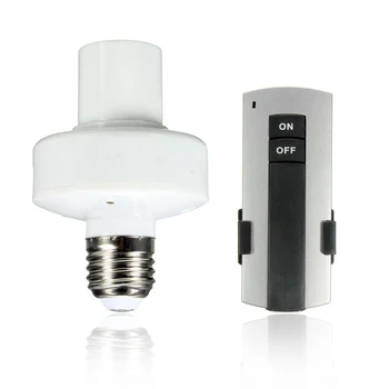 

1pcs Smart Lamp Bulb Holder On Off Socket Switch Durable E27 Screw Wireless Remote Control DF