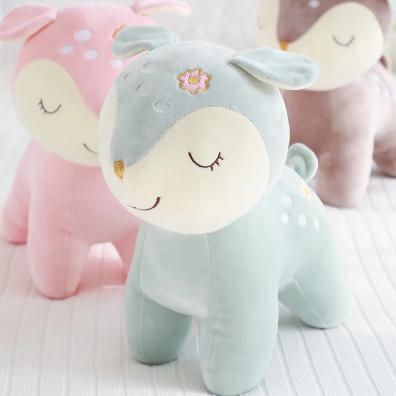 

Deer Baby Cute Kawaii Animal Doll Soft Plush Toy Quality Baby Sleeping Birthday Gift Girl Child Decoration Appease 24cm